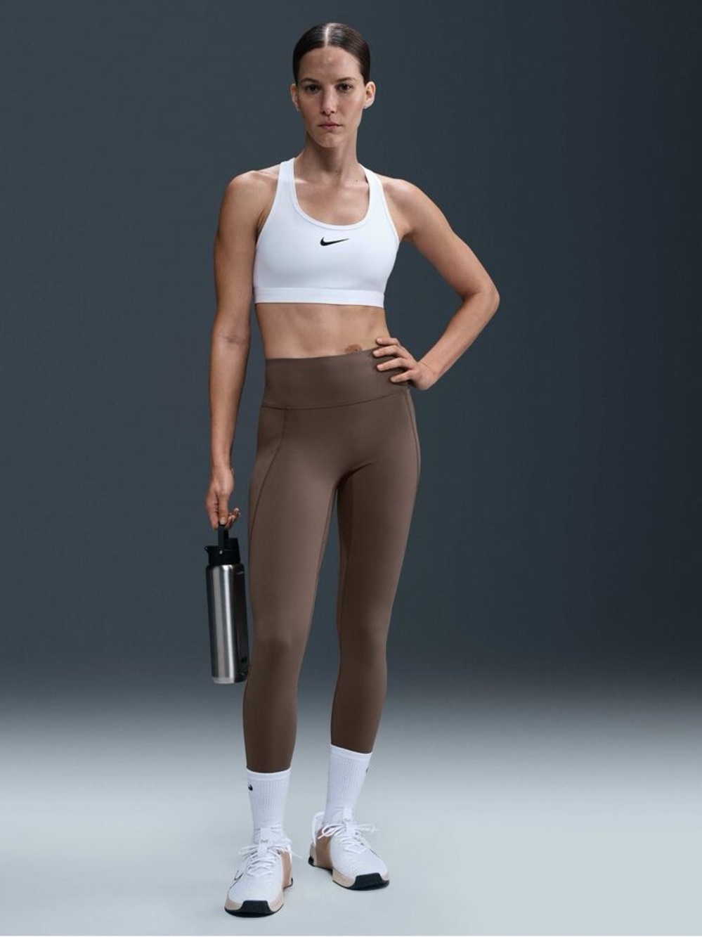 Nike Universa Medium-Support High-Waisted no Front Seam 7/8 Leggings Mink Brown